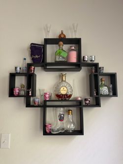 Floating wall shelves