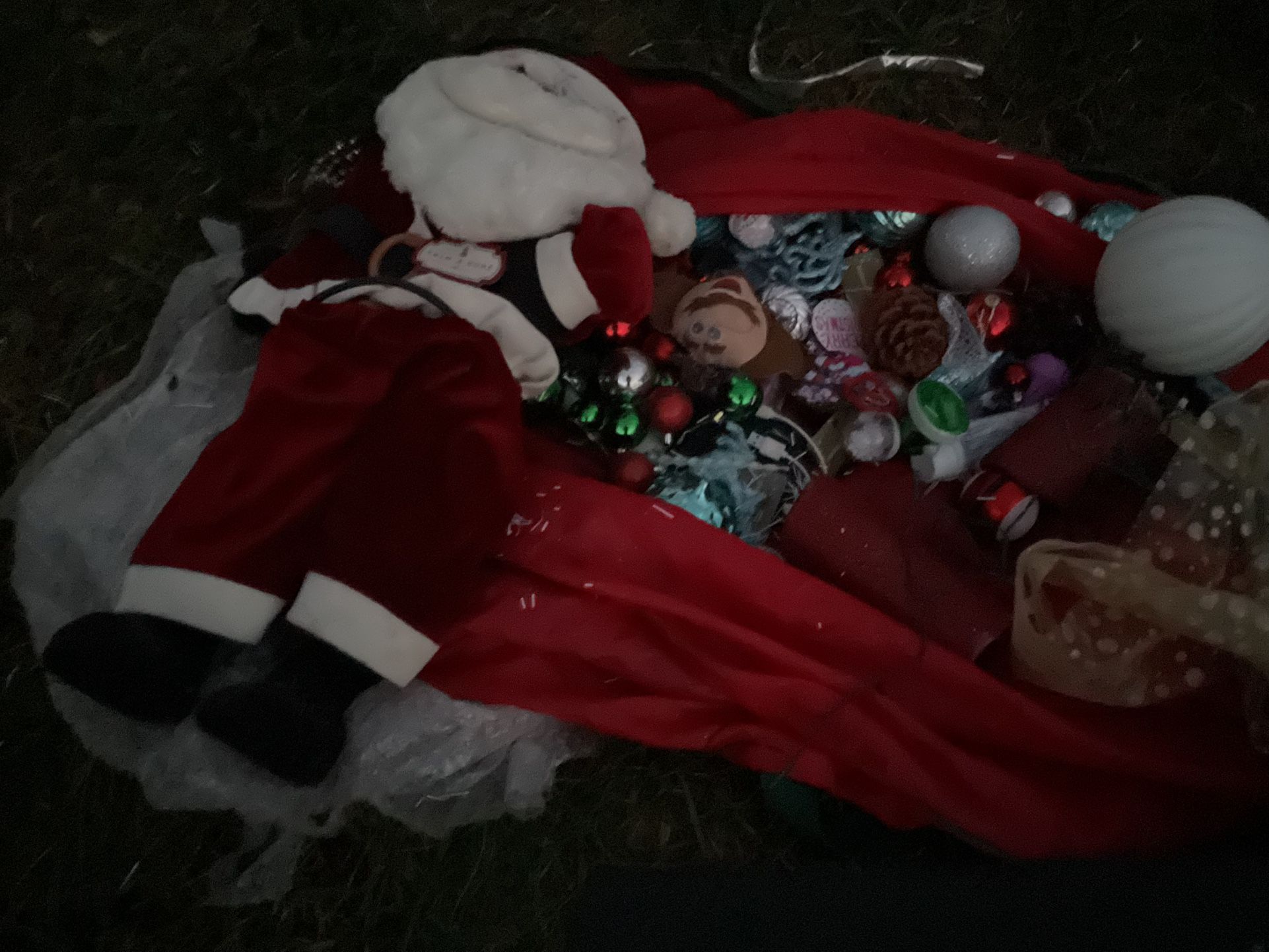 A Big , Red Santa With Some Christmas Ornaments ( All For $20) (NO SHIPPING)