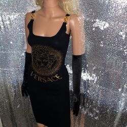 Medusa Dress Vestido  Cotton algodón Sundress,  rhinestone dress 