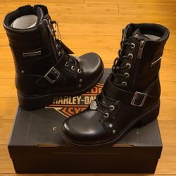 Harley Davison Boots Size 9.5 And 11 For Women/ Fits Size 8 And 9.5 For Men 