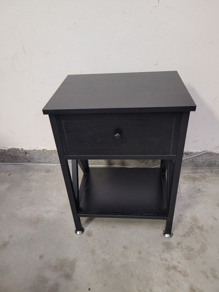 Nightstand End Table Side Table with Drawer 11.8"D x 15.8"W x 21.7"H