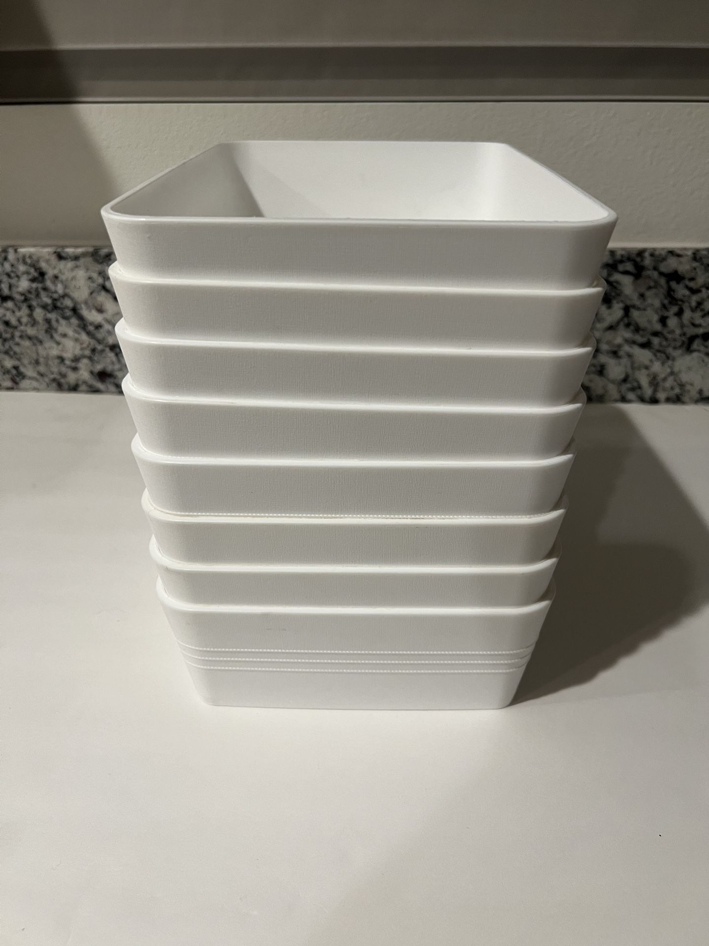 8 PCs Transparent Food Storage or Multi-Use Organizer Containers – Like New