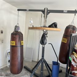Boxing Gym With Speed Bag And 3 Bags And double in bag