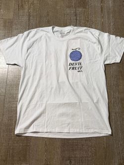 BAIT x One Piece Devil Fruit Luffy T Shirt XL Anime Manga White Graphic Tee
