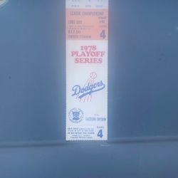 1978 Playoff Series Dodger Ticket Stub