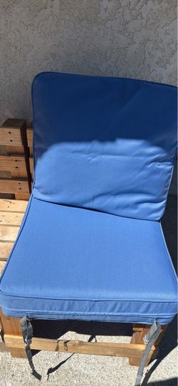 Outdoor Chair Cushion Set Blue