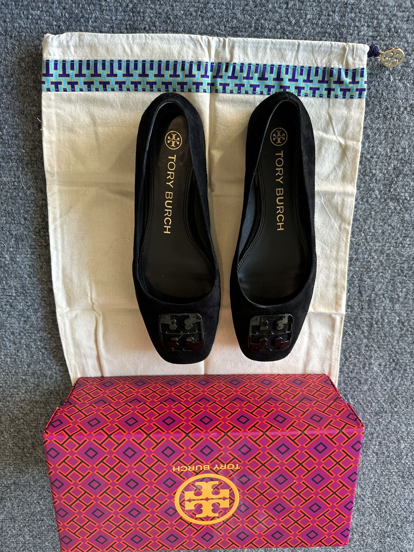 Tory Burch Black Ballet Flats Size 7.5