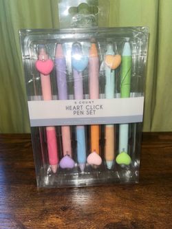Heart Click Pen Set (6pc)