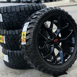 22” Chevy Silverado GMC Sierra Replica Wheels & Tires Off-Road Tahoe Yukon Escalade Suburban Rines Y
