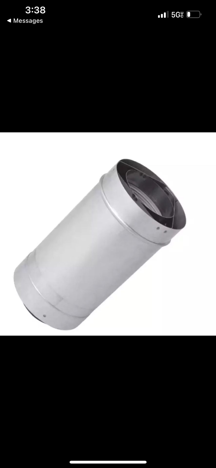 Rheem 24 in. Vent Length 3" x 5" Stainless Steel Concentric Venting RTG20151C-1