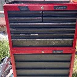 Selling A Large Tool Box (2) Piece Set By Husky ,42" & 13 Drawers Good Condition!
