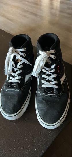 Black Canvas High-Top Sneakers size 10.5