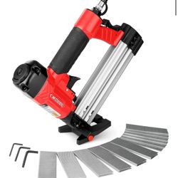 Arrow 4-in-1 Pneumatic 18 Gauge Flooring Stapler/Nailer, Mini 18 GA Pneumatic Flooring Staple Gun/Nail Gun with 1200 Pcs Staples/Nails, Adjustable Dep