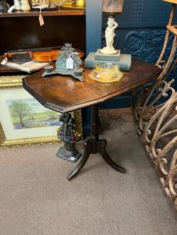 Antique Flip Top Walnut Table