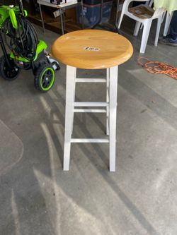 Kitchen wood and metal stool