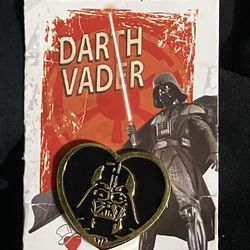 Star Wars Darth Vader Gold Heart Shaped Pin