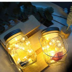 New in box 20 Pack Each 30 LED Fairy Lights Battery Operated,Silver Wire Warm White Firefly Mason Jar Lights,Waterproof Mini Led String Lights for Mas