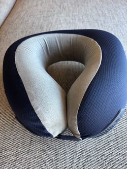 Travel Neck Pillow Navy Blue Memory Foam