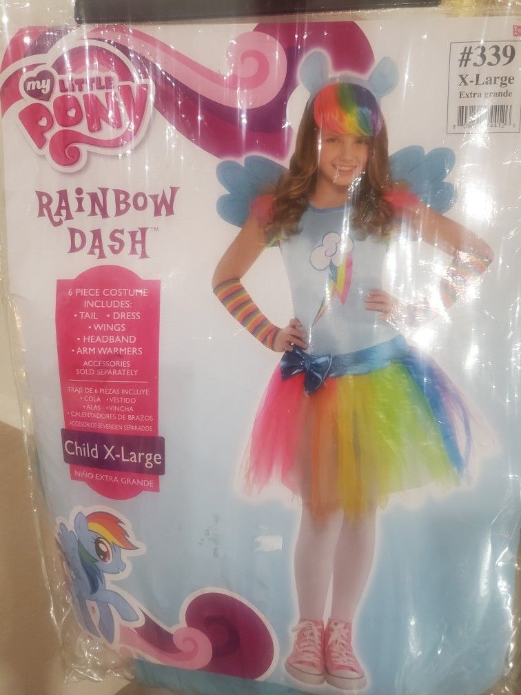 Rainbow Dash Costume Sz Xl
