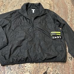 New IZOD Men’s Extra Large, XL Golf Black Windbreaker Jacket