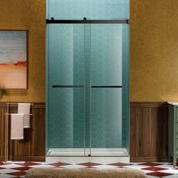 Frameless Double Sliding Shower Door 
