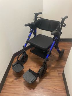 VOCIC 2-in-1 Rollator Walker & Transport Chair