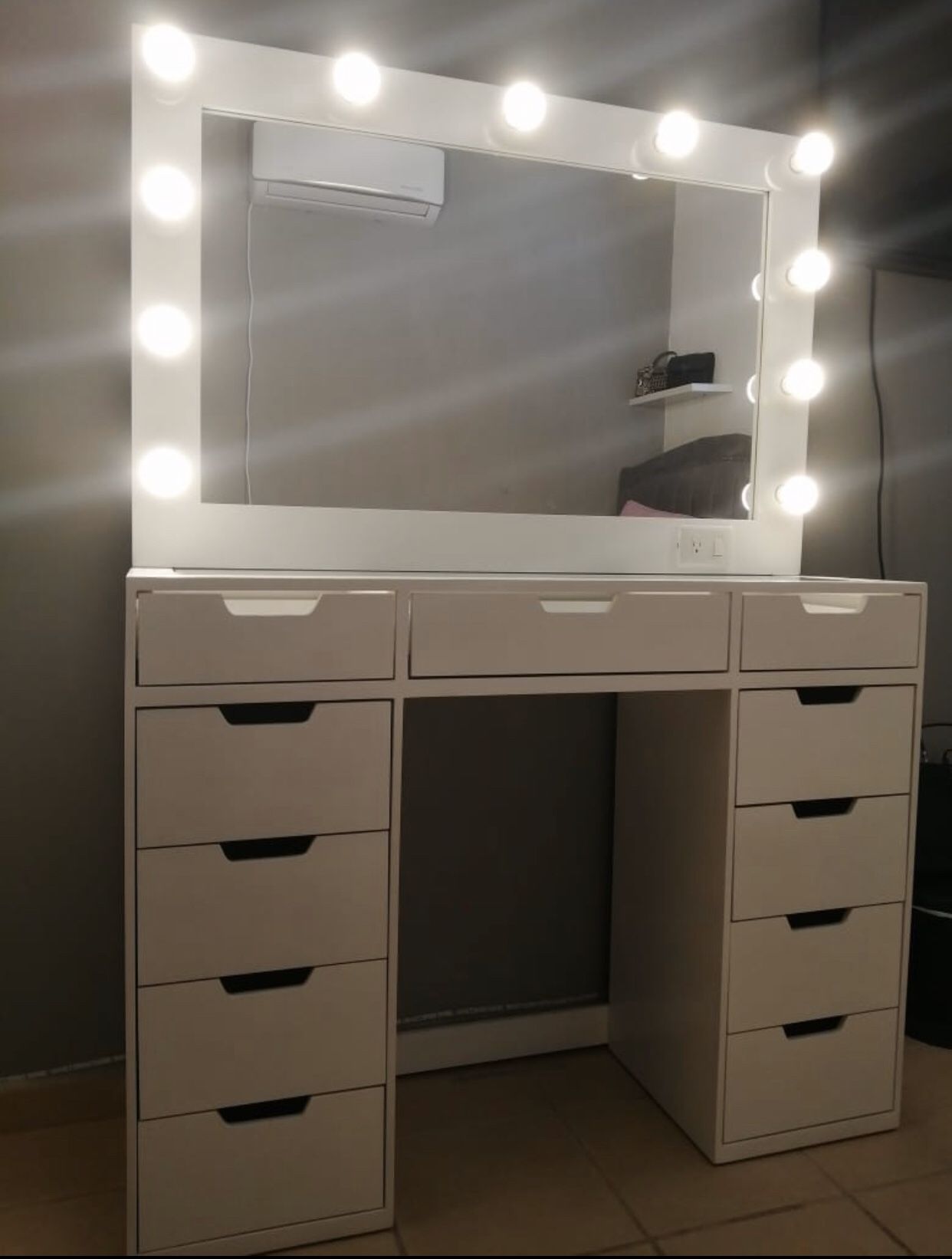 Large makeup vanity