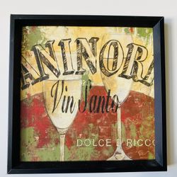 Antique. Lovely Piece of Art. Wine theme. Like new condition. Outer dimensions 13” x 13”.  $20 each. Look at another one and take both for $35.