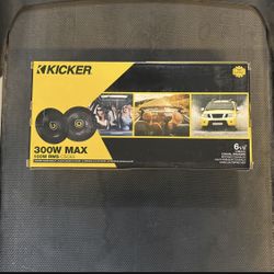 Kicker 6.5 Inch Speakers 300 Watts Max 2 Way Coaxials