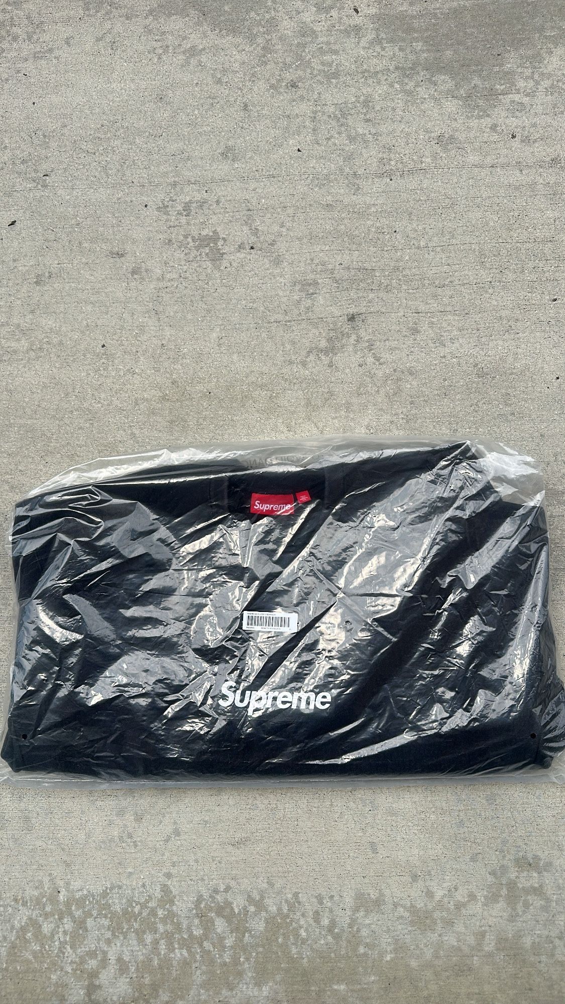 Supreme Washed Box Logo Crewneck Black SS25