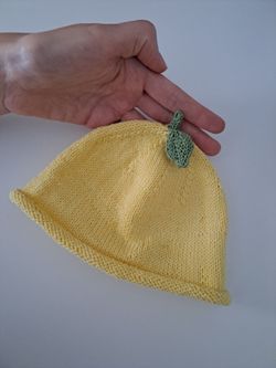 Handknit Baby Lemon Hat