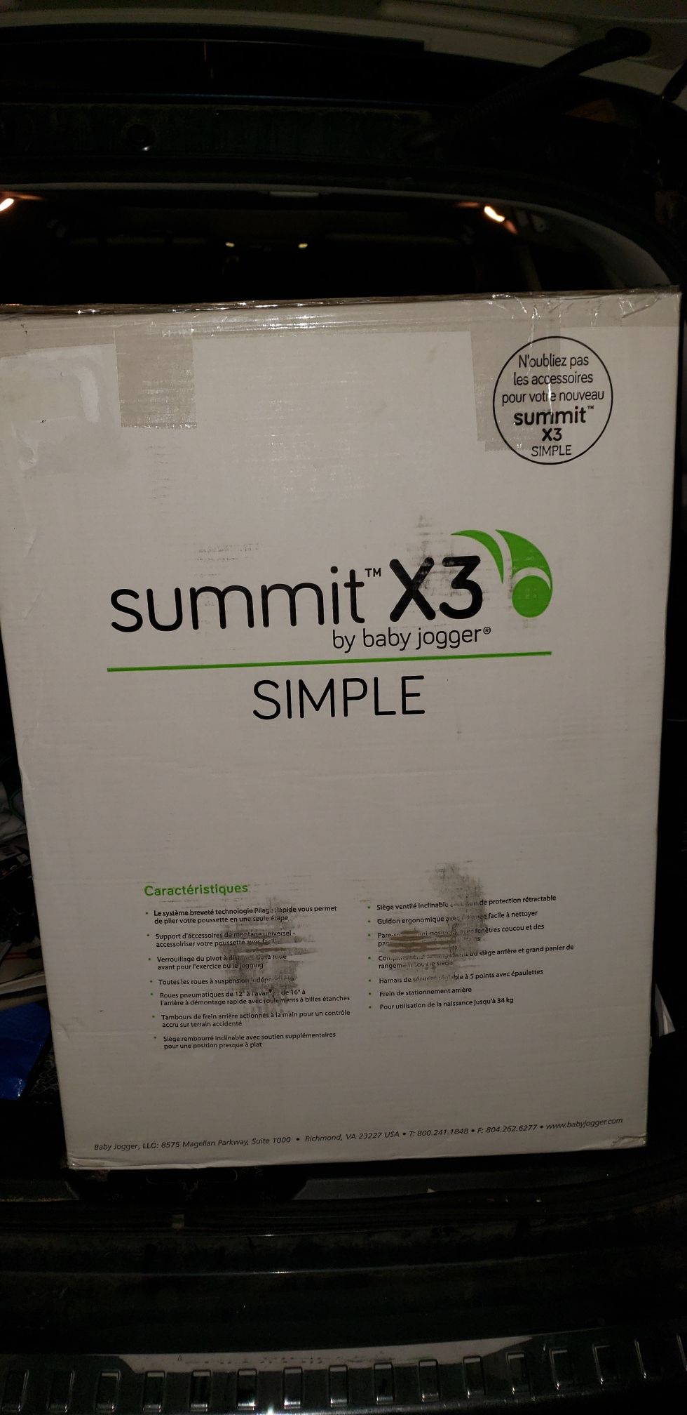Baby Jogger Summit X3 Single Jogger Stroller - Brand New in Box