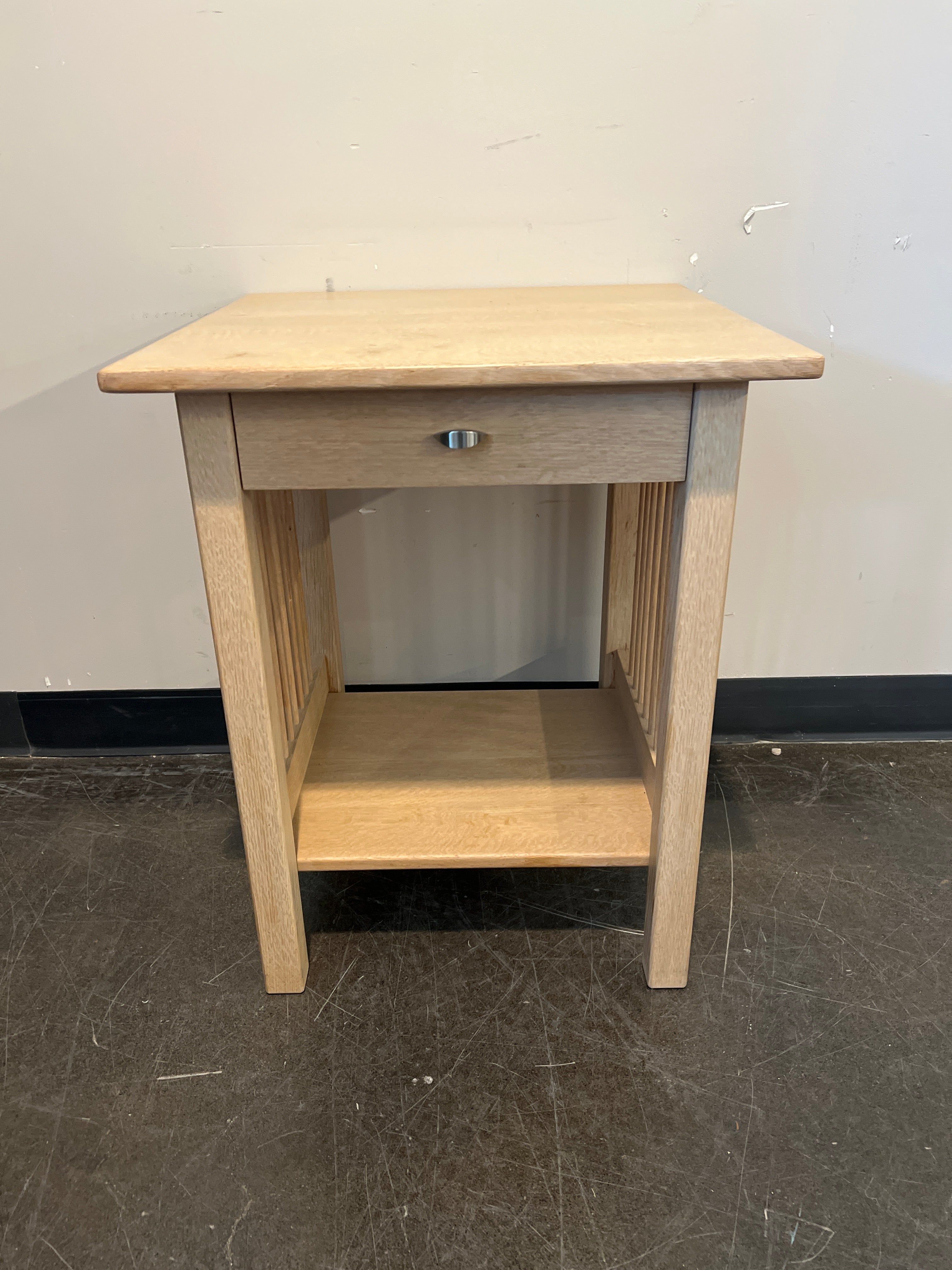 McKinnon Furniture Co. Solid Oak Mission-Style Side Table with Drawer