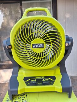 Ryobi One +18V 7-1/2" Bucket Top Misting Fan Kit