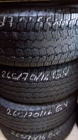 Photo Excellent set of used tires 265 70 16 Goodyear Wrangler