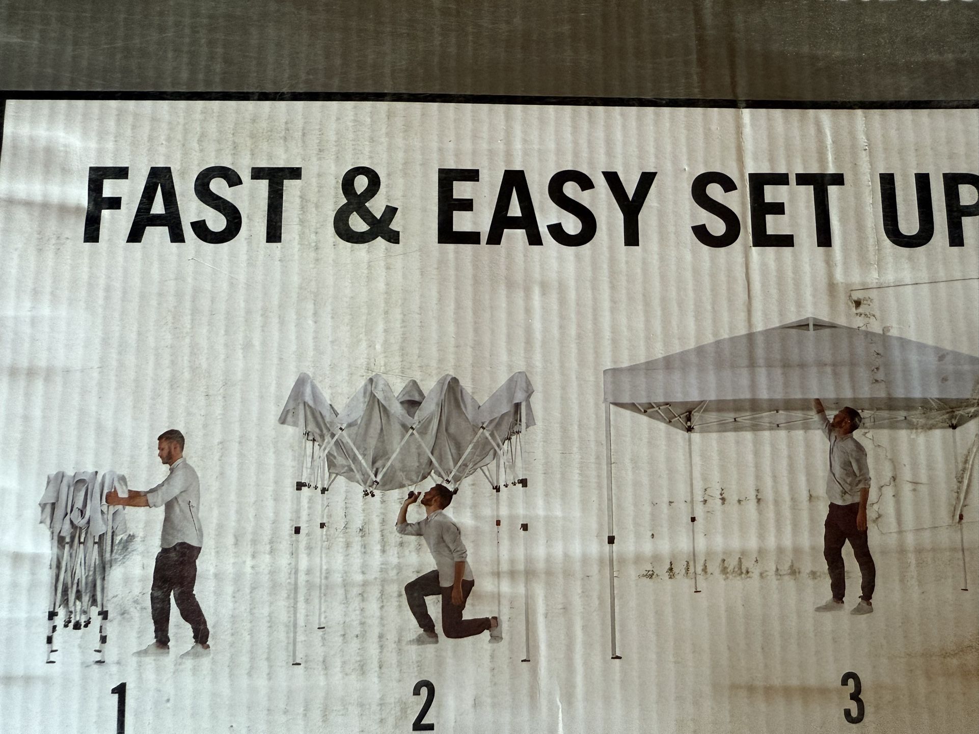 Everbilt 10 X 10 Commercial Instant White Canopy With Wall Panel White