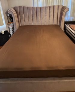 Cal King size bed and mattress