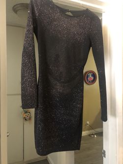 Black glitter dress