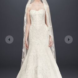   Wedding Dress  Size 12 Oleg Cassini 