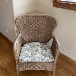 Large wicker armchair