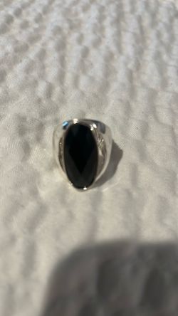 Oval Black Ring