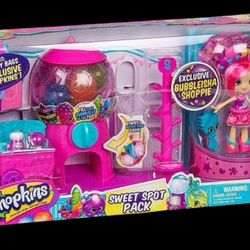 SHOPKINS SWEET SPOT PACK GUMBALL MACHINE PLAYSET WITH EXCLUSIVE BUBBLEISHA -
