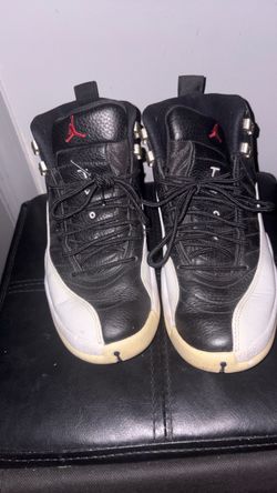 Air Jordan 12 Black and White Sneakers