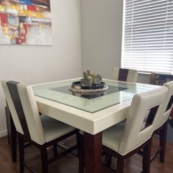 Dining Table with Glass Top