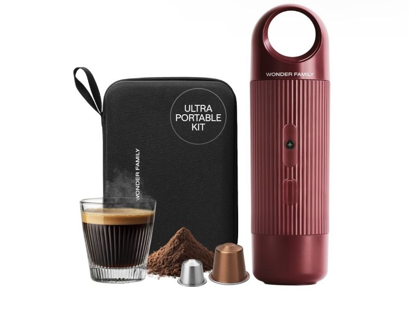 Portable Espresso Maker for Travel - Coffee Maker 5 Cup with Cold Water, 150 Cup with Preheated Water - Expresso Coffee Machine for Grounds, DG & NS C