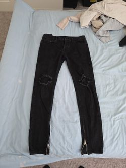 Mnml Black Stretch Jeans Size 33