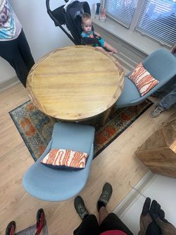 Wood table and chairs