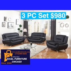 FREE DELIVERY💥Brand New 💥3PC Sofa, Loveseat, Chair Set 