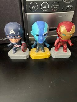 2019 McDonald's Avengers Endgame Happy Meal Toys Lot of 3 Iron Man Nebula Captain