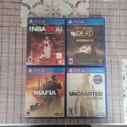 Mafia Definitive Edition ,nba2k16 ,the Walking Dead Collection  &uncharted  Collection  Ps4 